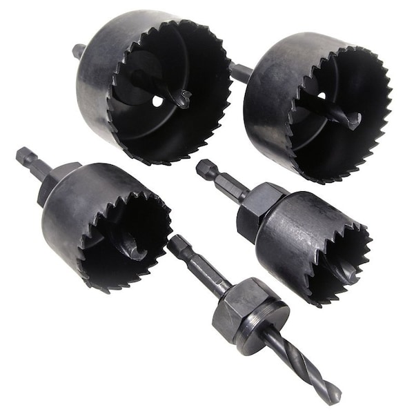 Vulcan Hole Saw Set with ArborHanger, HCS, Black - 988091OR