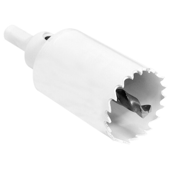 Vulcan Hole Saw with Arbor Hanager, 1 in Dia, 1-7/8 in D Cutting, 4/6 TPI, HSS Cutting Edge - 960161OR