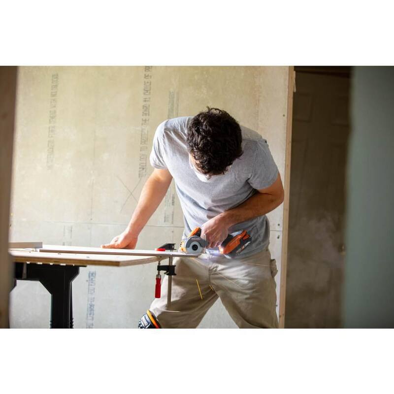 Juego de combos inalámbricos sin escobillas RIDGID de 18V SubCompact de 2 herramientas con taladro de impacto, sierra multi-material, batería de 2.0 Ah, cargador y bolsa - R8723K-R87547B.