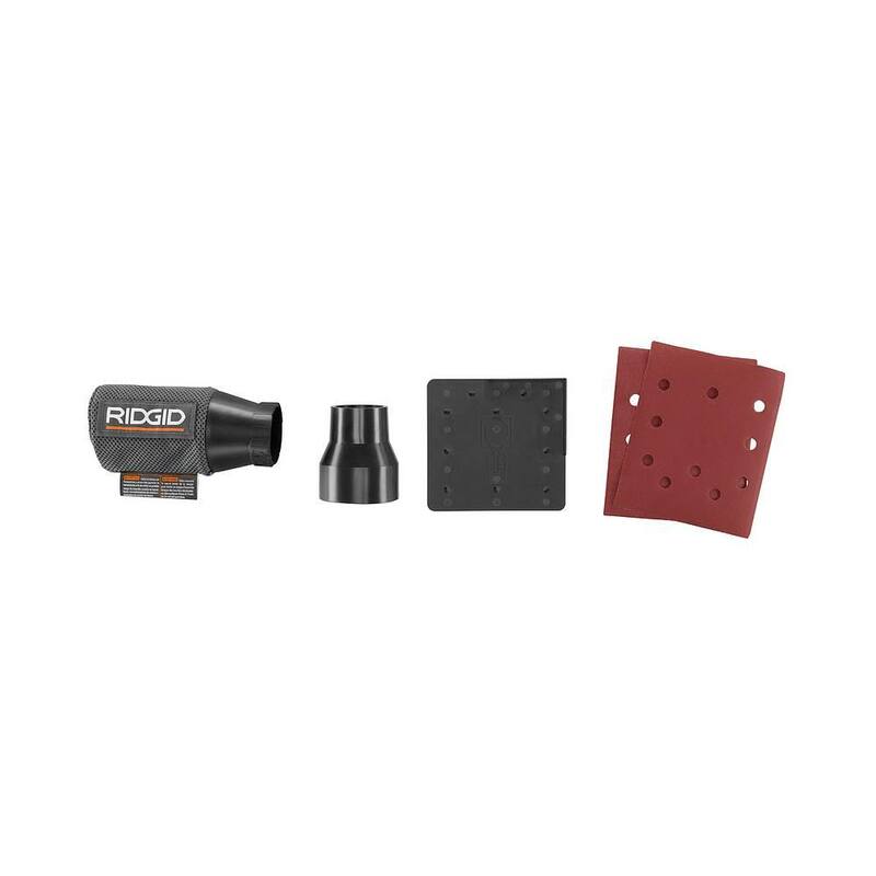Clavadora inalámbrica sin escobillas RIDGID de 18V de calibre 18 de 2-1/8 pulgadas con lijadora de hoja de 1/4 sin escobillas OCTANE de 3 velocidades (solo herramientas) - R09891B-R86064B