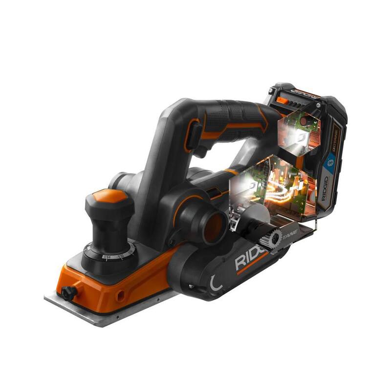 Paquete combinado de 2 herramientas inalámbricas sin escobillas RIDGID de 18V con cepillo para mano de 3-1/4 pulgadas con bolsa de polvo y router de base fija compacto (solo herramientas) - R8481B-R860443B