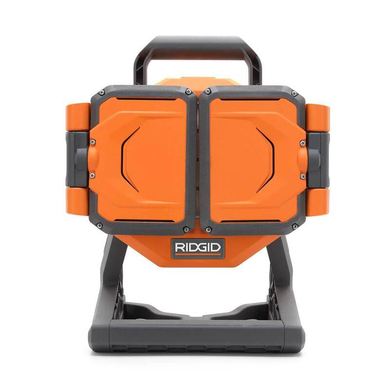 Kit combinado de 2 herramientas inalámbricas RIDGID de 18V con llave de impacto sin escobillas de 1/2 pulg., luz de panel híbrida, batería de salida máxima de 4 Ah y cargador - R86012K-R8698B