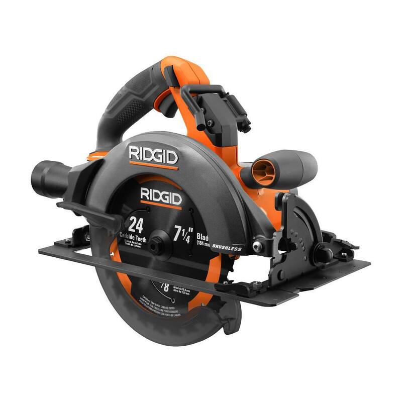 Kit de Combo Inalámbrico y sin escobillas RIDGID de 18V con Llave de Impacto de 1/2 pulgada, Sierra Circular, Batería máxima de salida de 4.0 Ah y Cargador - R86012K-R8657B
