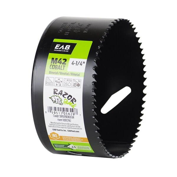 Razor Back 4.25 in. M42 Industrial Hole Saw - Recyclable Exchangeable - 1057292