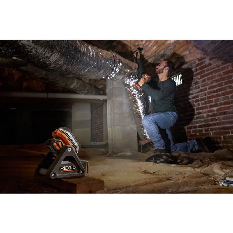 Juego de combo de 2 herramientas inalámbricas Brushless de 18V RIDGID con Luz Mat, Inflador Digital, Batería, Cargador y Aspiradora de Mano - R8694620KSBN-R87044-R8609021B