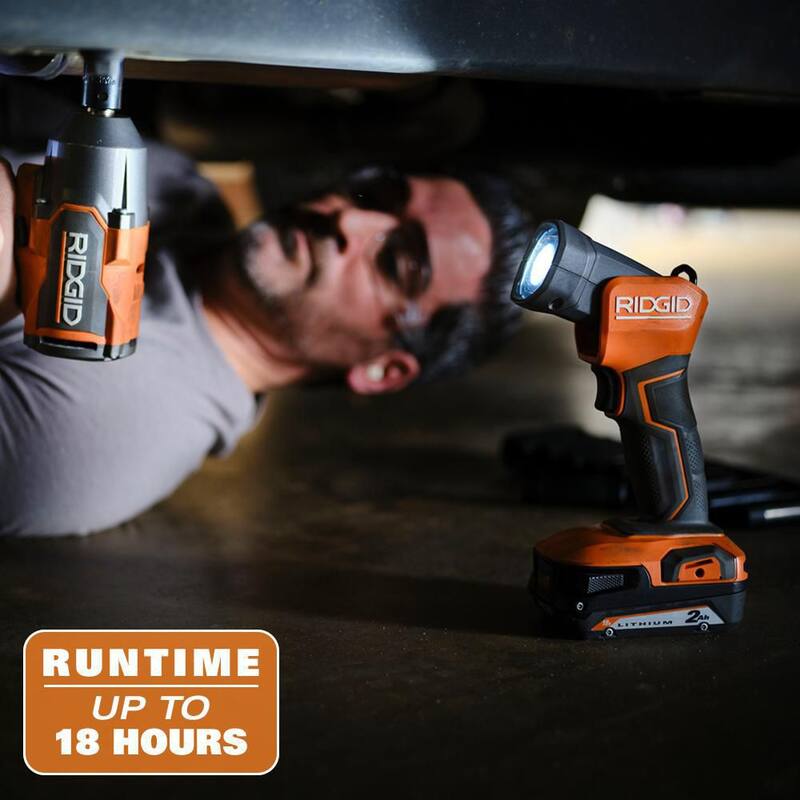 Kit combo de 3 herramientas inalámbricas sin escobillas RIDGID de 18V con taladro percutor, destornillador de impacto, luz de trabajo LED, (2) baterías, cargador y bolsa - R9208-R8695B