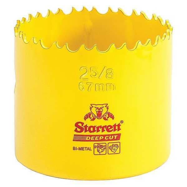 Starrett Bi-Metal Fast Cut Hole Saw 2-5/8" (67mm), Primary Saw Application: Wood, Metal and Steel - DCH0258-G