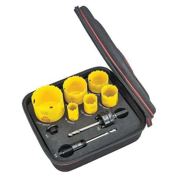 Starrett Electricians Kit, w/ 6 Hole Saws, Arbors - KDC06042-N