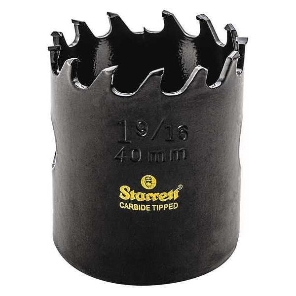 Starrett Carbide Tipped Hole Saw, 1-9/16"40mm - CT196