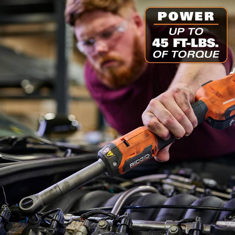 Kit de combo inalámbrico RIDGID 18V Brushless con 2 herramientas, incluye una trinquete de alcance extendido de 1/4 de pulgada y una trinquete de 3/8 de pulgada (sólo herramientas) - R866020B-R866011B