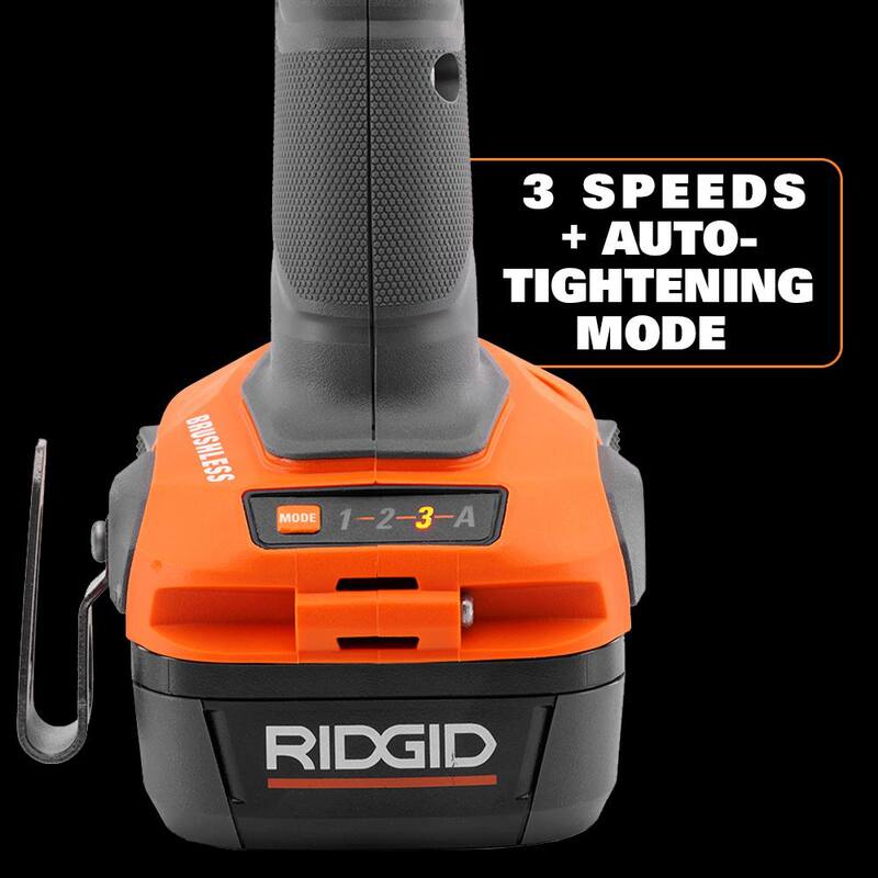 Juego de combo de 3 herramientas inalámbricas RIDGID de 18V con luz LED, llave de impacto SubC, trinquete de alcance extendido, (2) baterías de 2.0 Ah y cargador - R8696B-R872071B-R866021B-R8400802PR86093