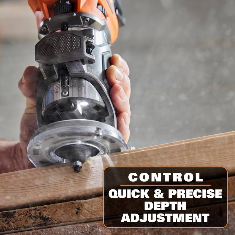 Juego de combo de 2 herramientas Brushless de 18V de RIDGID con Router compacto y Sierra de calar (Solo herramientas) - R860444B-R86344B
