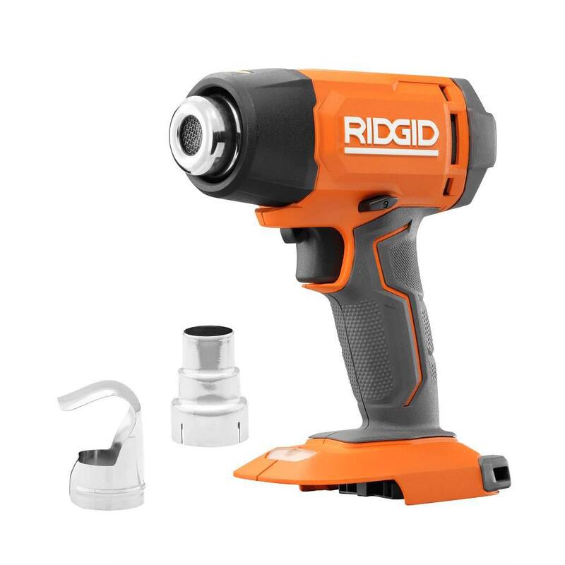 Kit de combo inalámbrico RIDGID 18V con 2 herramientas que incluyen una llave de impacto de 1/2 pulgadas sin escobillas, una pistola de calor, una batería de salida máxima de 4.0 Ah y un cargador - R86012K-R860435B