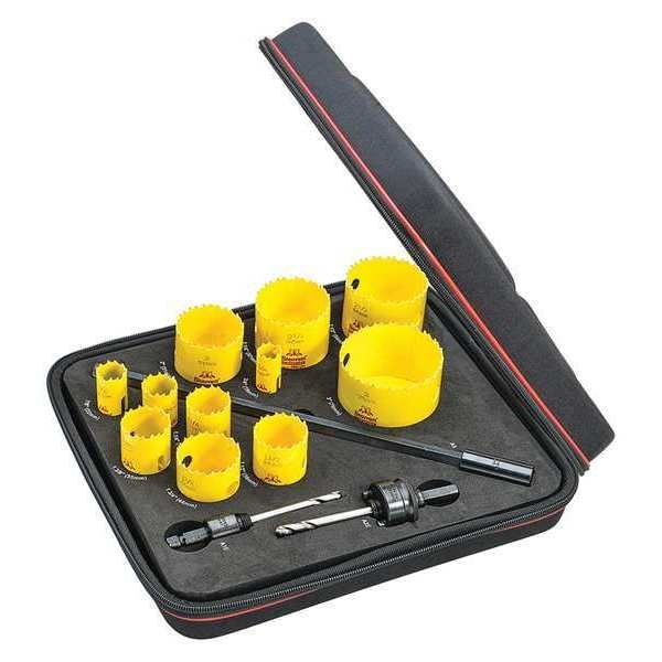 Starrett Industrial Kit, w/ 11 Hole Saws, Arbors - KDC11042-N
