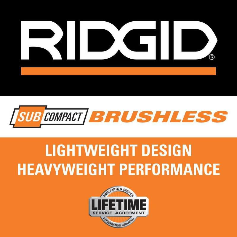 RIDGID Juego de 2 herramientas 18V inalámbricas con motor sin escobillas, incluye llave de impacto SubCompact, amoladora angular, (2) baterías de 2.0 Ah y cargador - R872071B-R86047B-AC8400802P-AC86093N