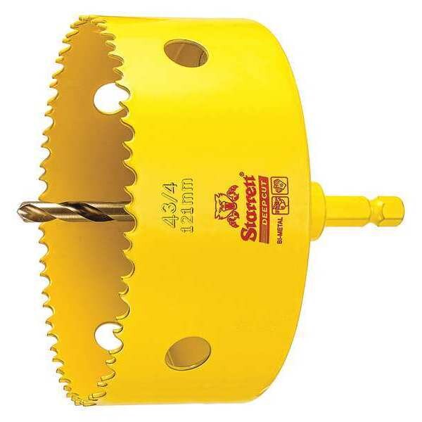Starrett 4-3/4" (121mm) Bi-Metal HSS Hole Saw with Arbor - ADCH0434