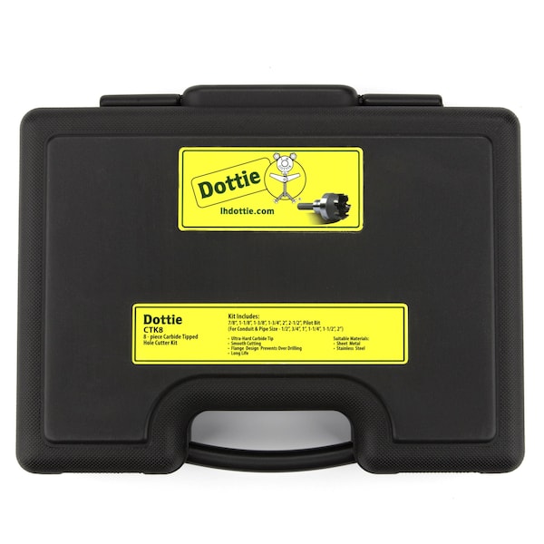 Dottie L.H. Dottie 8-Piece Master Electricians Hole Cutter Kit - CTK8
