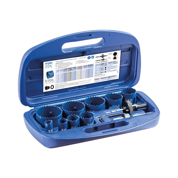 Pferd 13 Piece Bi-Metal Hole Saw Kit - For Assembly Mechanics - 29180