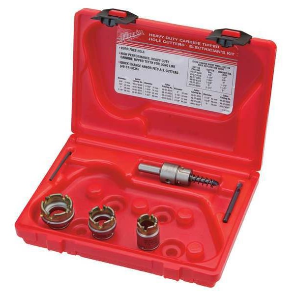 Milwaukee Tool Sheet Metal Carbide Cutter Electrician's Kit - 5PC - 49-22-8300