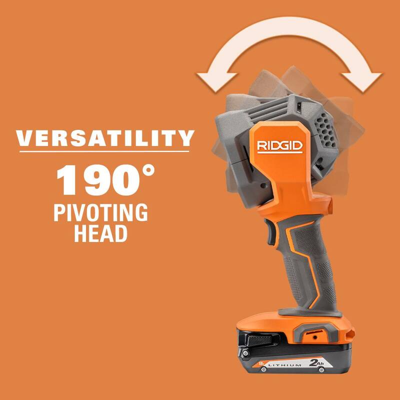 Juego de herramientas inalámbricas RIDGID de 18V con 2 herramientas, llave de impacto de 1/2 pulgadas sin escobillas, foco, batería de salida máxima de 4 Ah y cargador - R86012K-R8699B