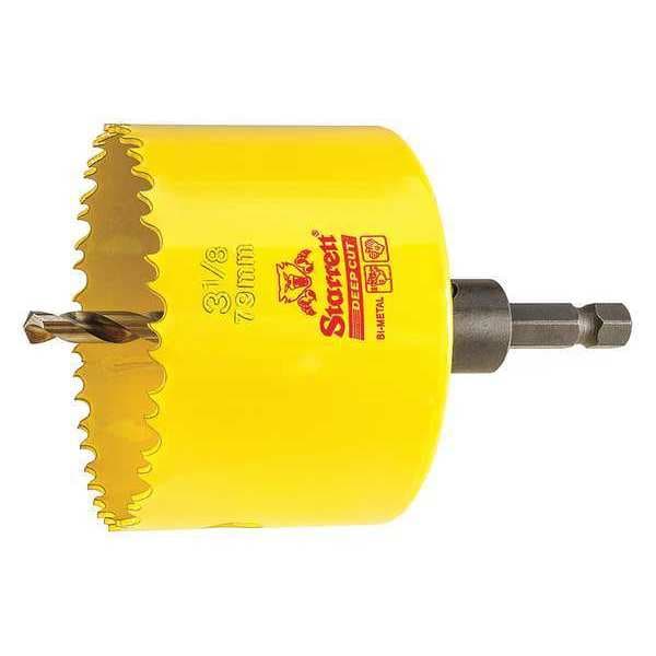 Starrett 3-1/8" (79mm) Bi-Metal HSS Hole Saw with Arbor - ADCH0318