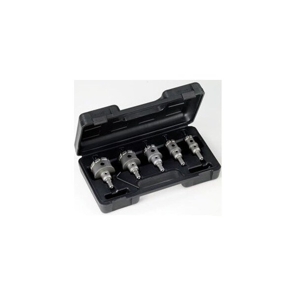 Champion Cutting Tool CT7 5 Piece Bolt Clearance Carbide Tipped Hole Cutter Set, Includes: 9/16in, 11/16in - CHA CT7P-SET-5