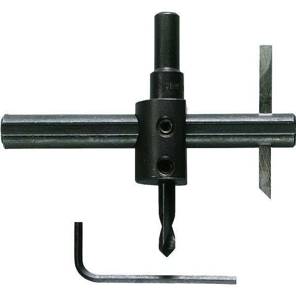 General Tools Circle Cutter, 1 to 6 in Dia Cutting, Steel - 5B