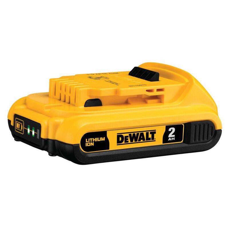 DEWALT ATOMIC 20V MAX Taladro de Impacto Inalámbrico Compacto sin Escobillas de 1/4 de pulgada y Batería de Iones de Litio Compacta de 20V 2Ah - DCF809BW203
