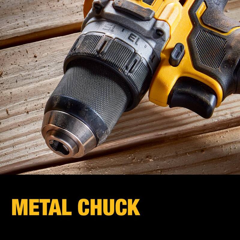 DEWALT 20V MAX XR Kit de Taladro/Atornillador inalámbrico compacto de 1/2 pulgadas con batería de iones de litio y Herramienta Multifuncional Oscilante inalámbrica sin escobillas ATÓMICA - DCD800P1WDCS354