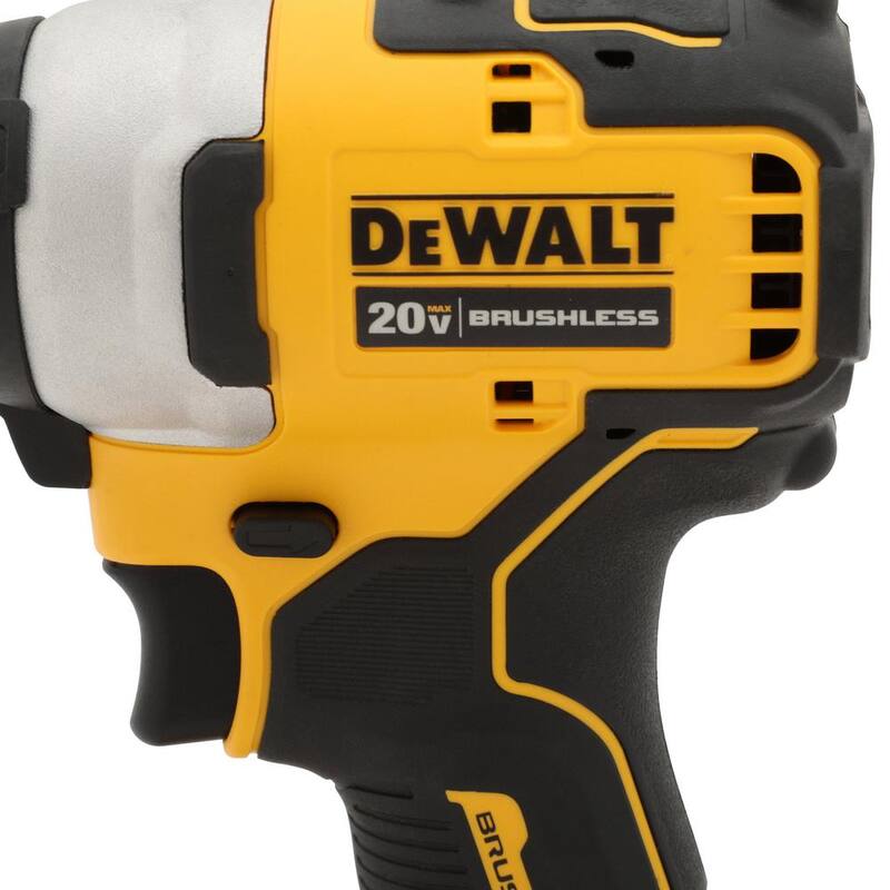 DEWALT ATOMIC 20V MAX Destornillador de impacto inalámbrico compacto sin escobillas de 1/4 de pulgada con batería de iones de litio compacta de 20V 3.0Ah - DCF809BWDCB230