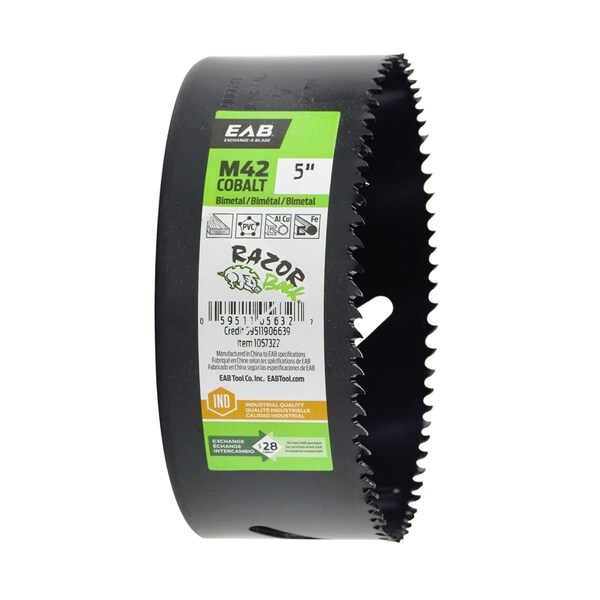 Swivel 5 in. M42 Industrial Hole Saw - Recyclable Exchangeable - SW3354821