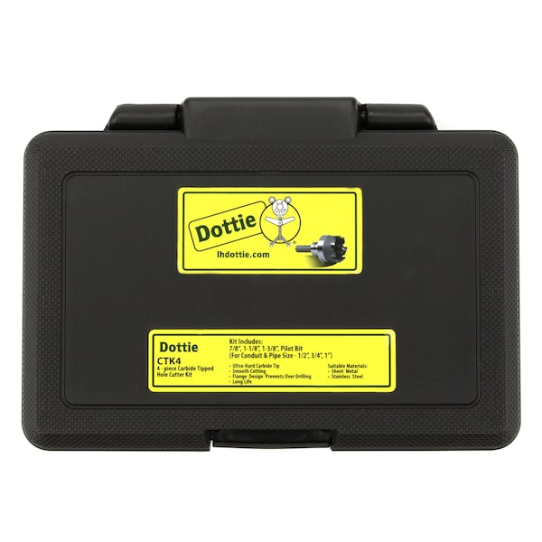 Dottie L.H. Dottie 4-Piece Carbide Hole Cutter Kit - CTK4