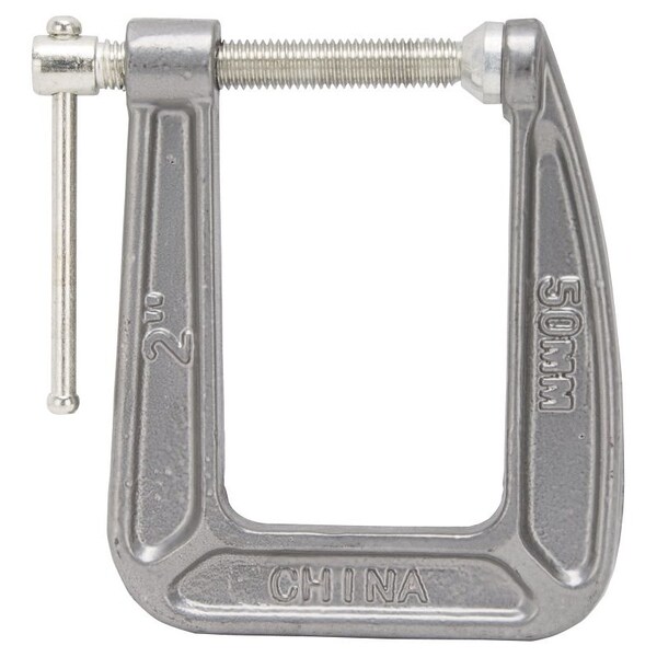 Vulcan C-Clamp, 2 in Max Opening Size, 3-1/5 in D Throat, Steel Body, Gray Body - 38-123