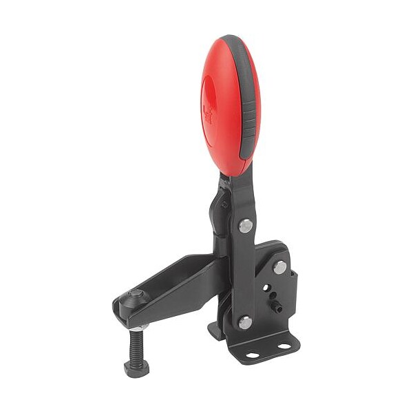 Kipp Vertical Toggle Clamps with flat foot and adjustable clamping spindle - K0662.006003