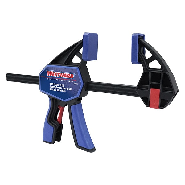 Westward Bar Clamp, Steel, Standard Rail, 300lb, 80mm - 806EN4