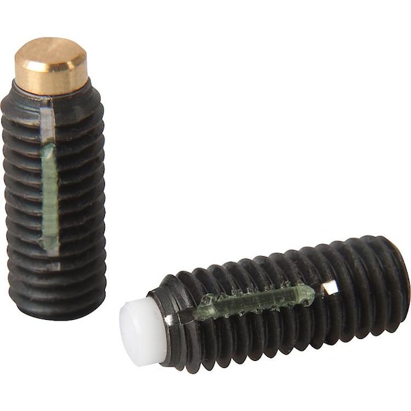 Kipp Thrust Screw Without Head, Long-Lok M05X9, Sw=2, 5, Steel 10.9 Black Oxidized, Comp:Pom - K0668.305X9