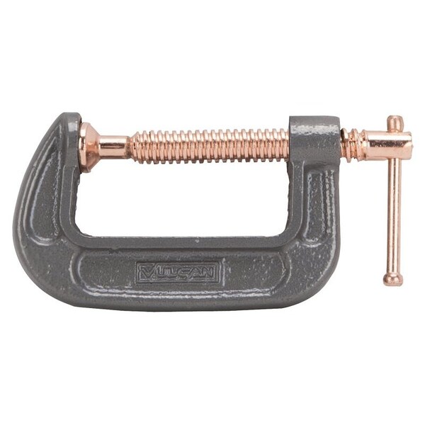 Vulcan C-Clamp, 2 in Max Opening Size, 0.8 in D Throat, Steel Body, Gray Body - JL27361