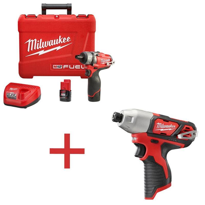Milwaukee M12 FUEL 12V Lithium-Ion Inalámbrico 1/4 in. Hex 2-Velocidades Juego de Destornillador con Impacto Hexagonal M12 1/4 in. (Herramientas solo) - 2402-22-2462-20
