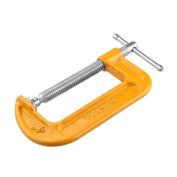 Tolsen C-Clamp 8 Zinc Plated, Thread Bar Powder Coated - 10115