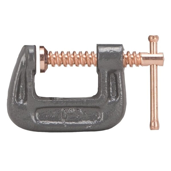 Vulcan C-Clamp, 1 in Max Opening Size, 0.6 in D Throat, Steel Body, Gray Body - JL27360