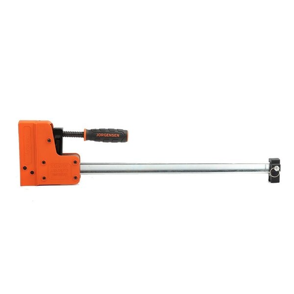Jorgensen Jaw Bar Clamp, 1500 lb, 18 in Max Opening Size, 3-7/8 in D Throat, Plastic/Steel Body - 8018