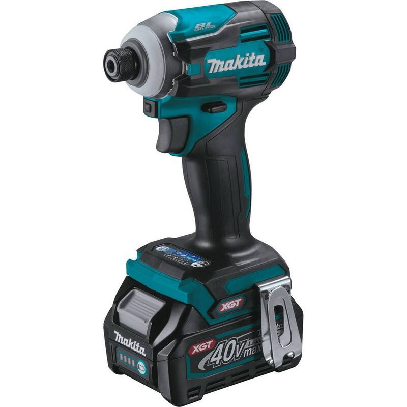 Juego de destornillador de impacto sin escobillas Makita 40V Max XGT de 4 velocidades inalámbrico, 2.5Ah - GDT01D