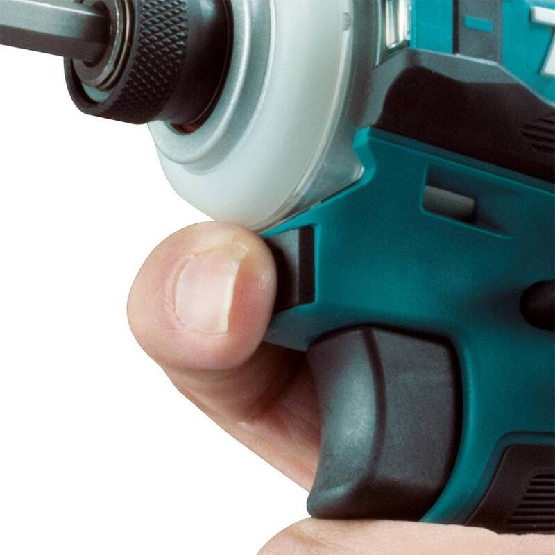 Kit de destornillador de impacto inalámbrico Makita 18V LXT de ion de litio sin escobillas con modo de cambio rápido de 4 velocidades, 5.0Ah - XDT19T