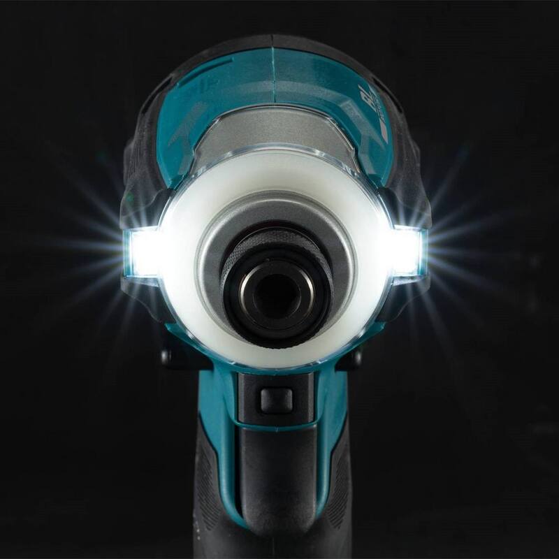 Kit de destornillador de impacto inalámbrico Makita 18V LXT de ion de litio sin escobillas con modo de cambio rápido de 4 velocidades, 5.0Ah - XDT19T