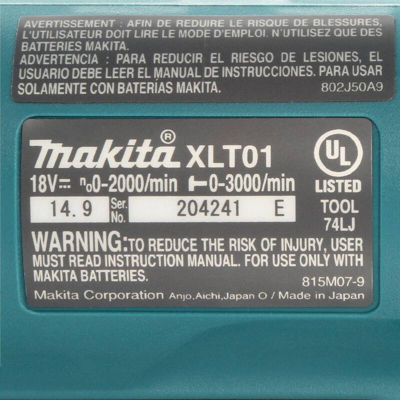 Atornillador de impacto inalámbrico Makita 18V LXT de iones de litio (solo herramienta) - XLT01Z