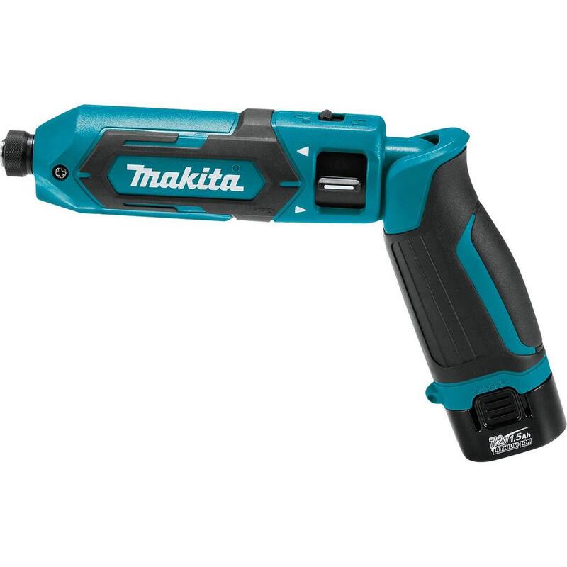 Juego de destornillador de impacto inalámbrico de 1/4 de pulgada con batería de iones de litio de 7.2V - TD022DSE de Makita