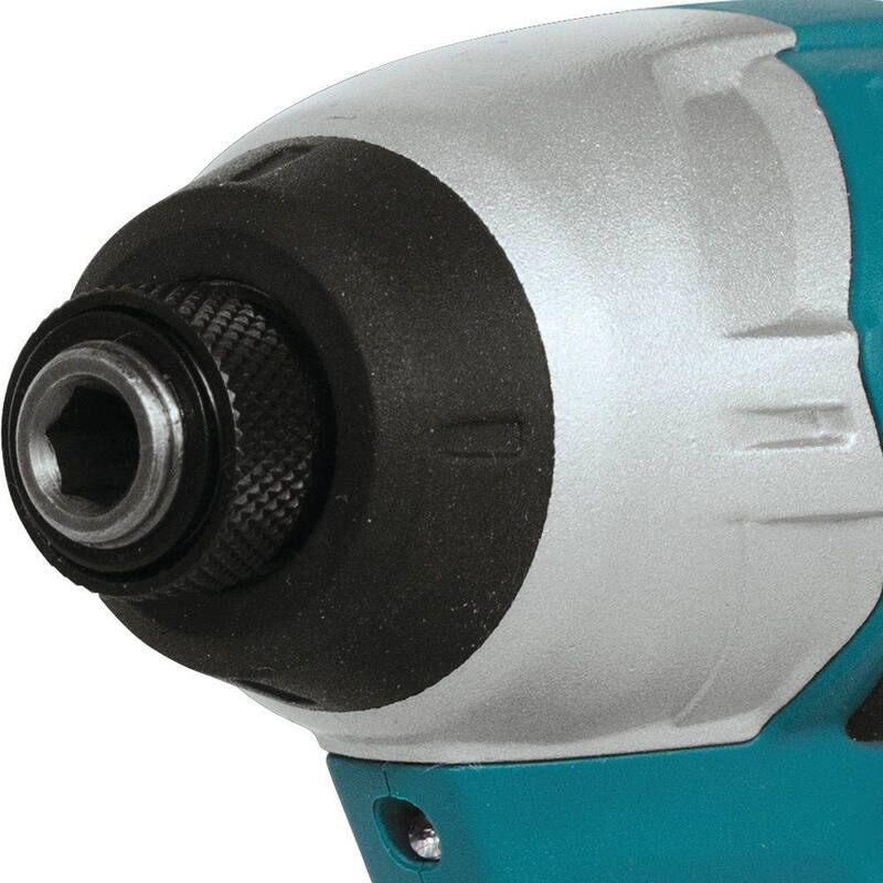 Juego de Impact Driver inalámbrico Makita 12V max CXT de 1/4 pulgadas con baterías 2.0Ah, cargador y estuche rígido - DT03R1