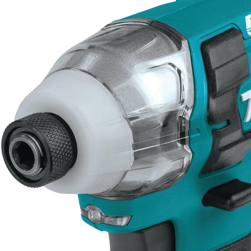 Kit de Impacto Inalámbrico con Motor sin Escobillas de Litio-ion de 1/4 de pulgada Makita 12V max CXT con (2) Baterías 2.0Ah, Cargador y Estuche Resistente - DT04R1