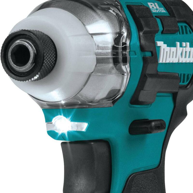 Kit de Impacto Inalámbrico con Motor sin Escobillas de Litio-ion de 1/4 de pulgada Makita 12V max CXT con (2) Baterías 2.0Ah, Cargador y Estuche Resistente - DT04R1