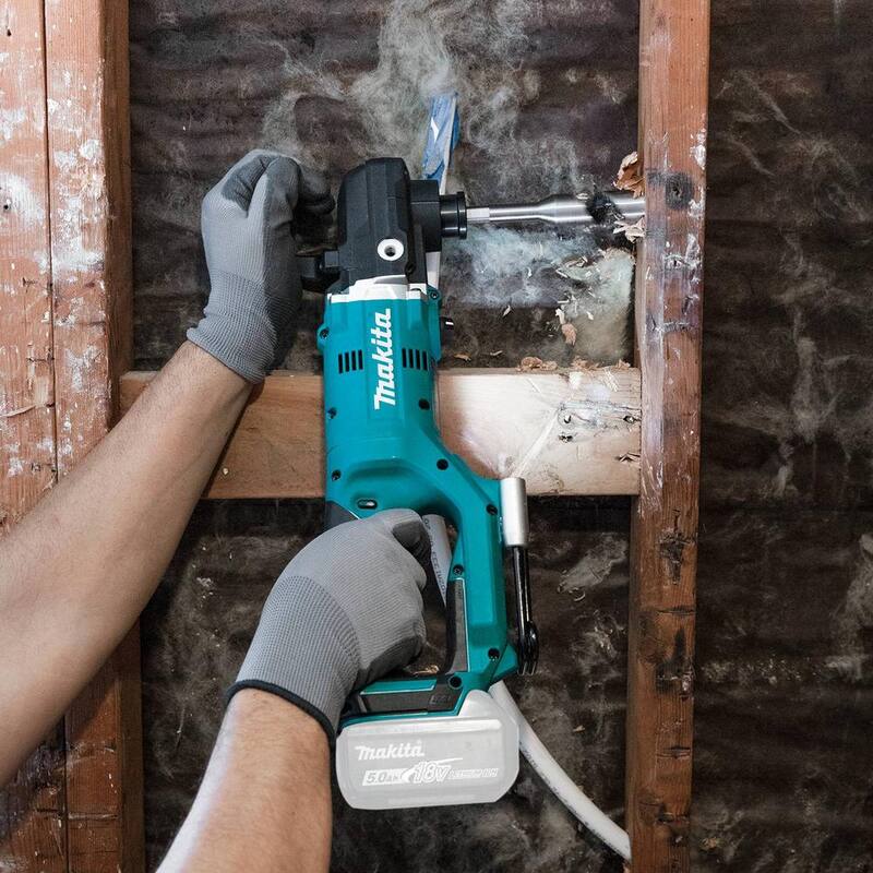 Makita 18V Taladro angular recto inalámbrico sin escobillas de iones de litio de 7/16 pulgadas (Herramienta solamente) - XAD06Z.